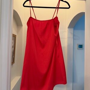 Zara Red Mini Slip Dress